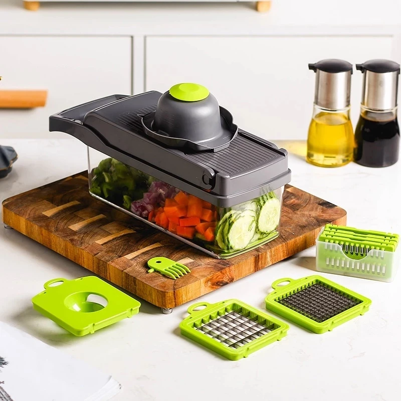 Drop Shipping Multi Function Mandoline Vegetable Slicer Veggie Chopper Food Chopper Onion Cutter Vegetable Slicer