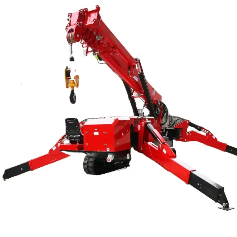 High quality wholesale mini crane 1.2 T 3T 5T 8T 12 ton Construction Spider Crawler Crane