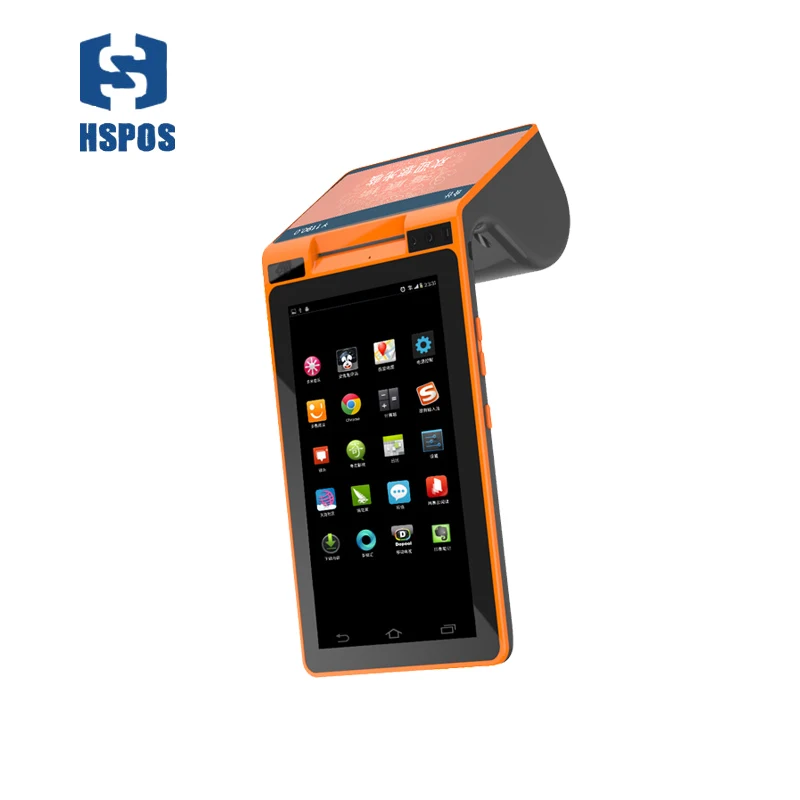  Недорогой 7-дюймовый портативный POS Android pos-терминал с 58 mm Термальный чековый принтер для доставки