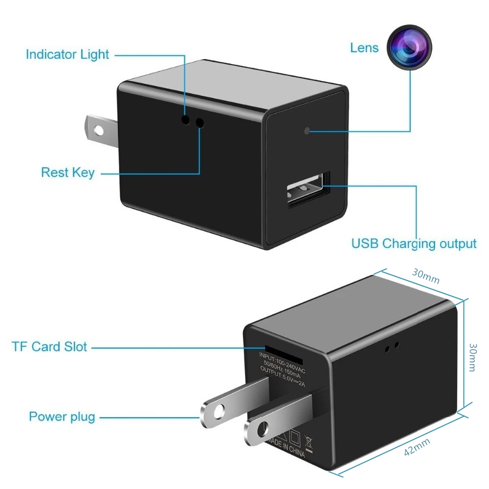  IP-камера беспроводная настенная с Wi-Fi и датчиком движения 1080P Упаковочный