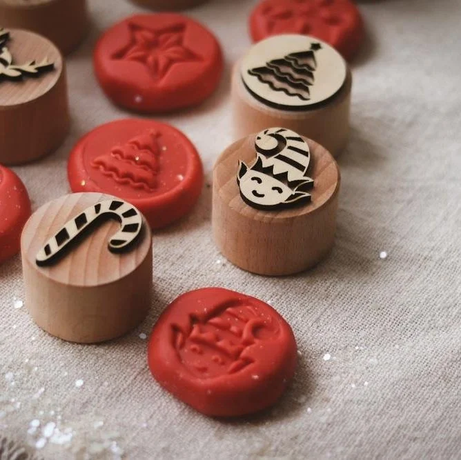 New Arrival Custom Kids Wooden Rubber Stamps Eco-friendly Mini Wooden Stamp