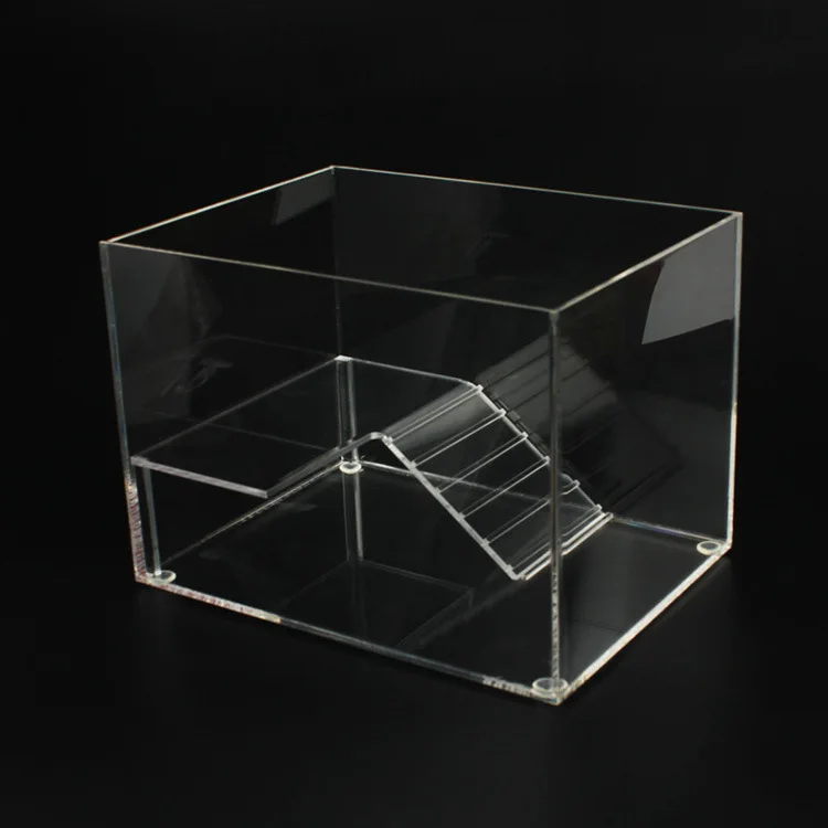 High transparent Turtle platform Tank Customized Acrylic Turtle Terrarium