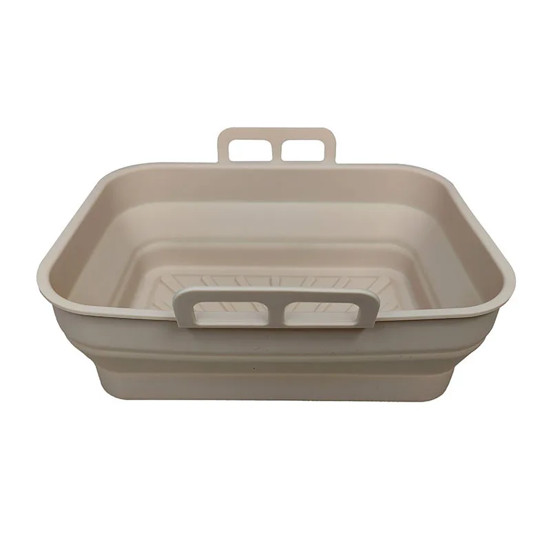 21cm*16cm Rectangular Food Grade Silicone Liner Folding Air Fryer Silicone Pot