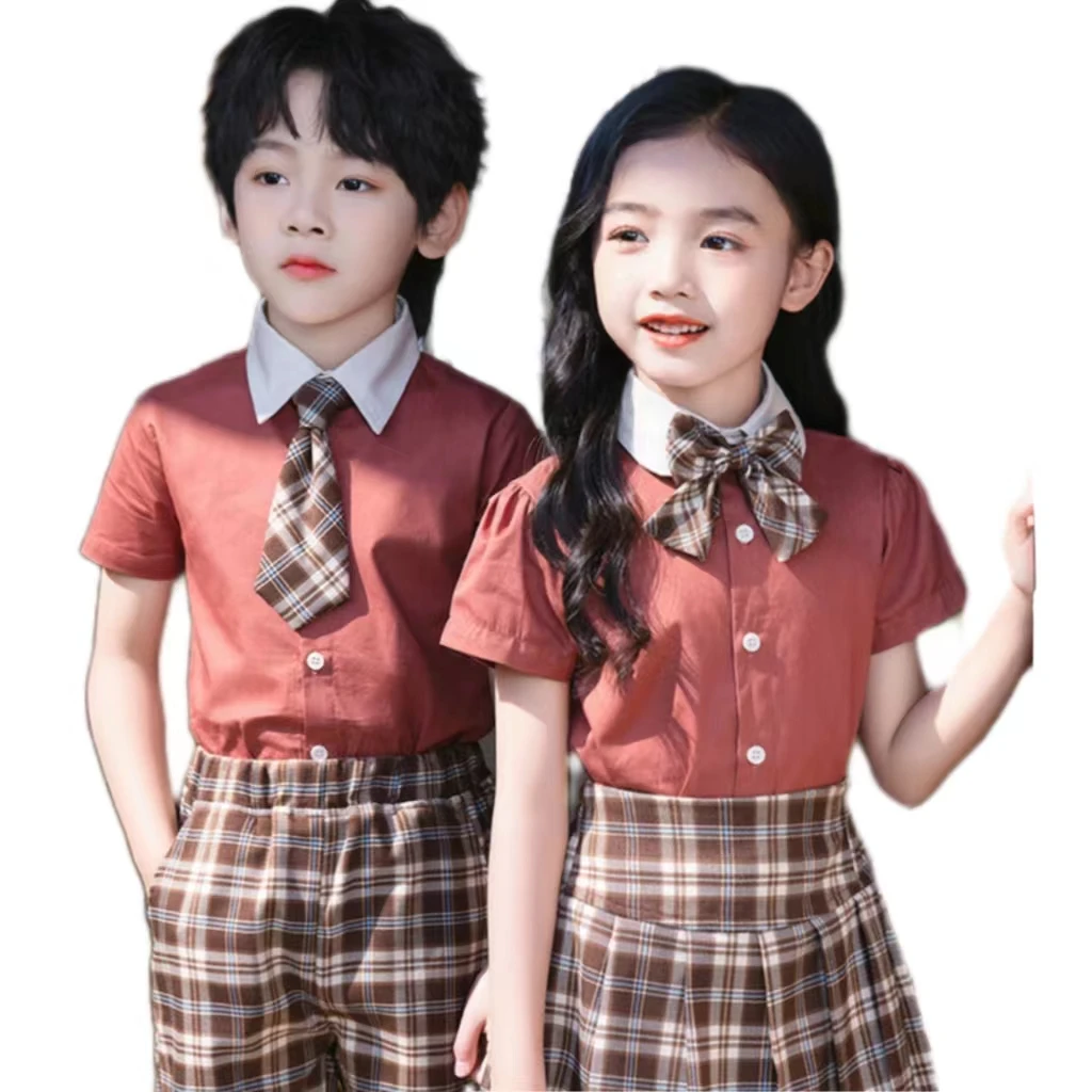 Korean Style Fashionable New Style School Uniform Kindergarten Students Summer Camp Uniforms