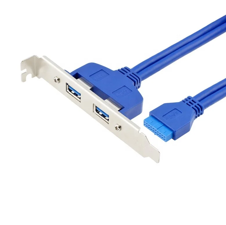 ULT-unite  USB 3.0 Dual Type A Female to Motherboard 20 pin Y Splitter Cable