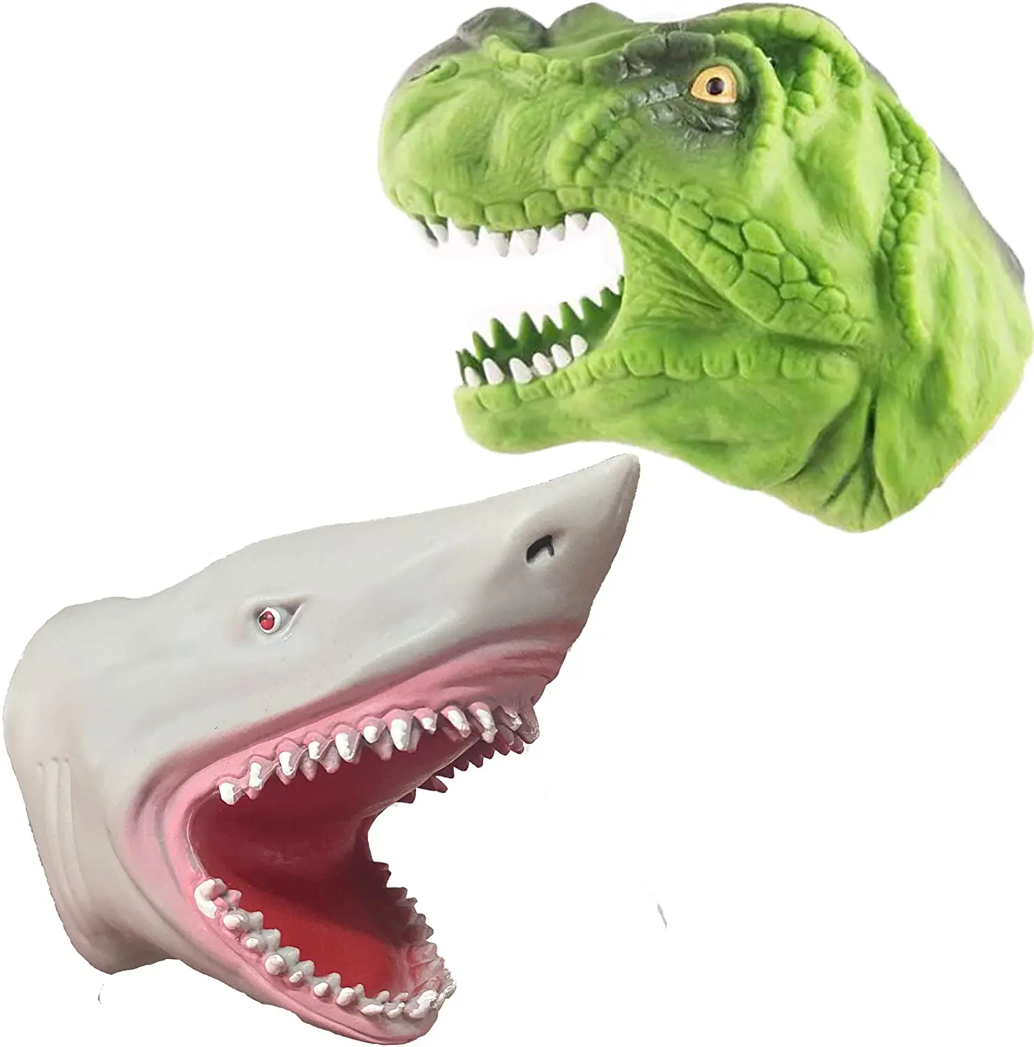 Manufacturer Spot Shark Soft Silicone Kids Playing Toys Role Playing Animal Dinosaur Hand Puppet