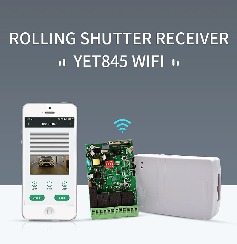 433mhz YET845 WIFI tubular motor rolling shutter receiverer control board