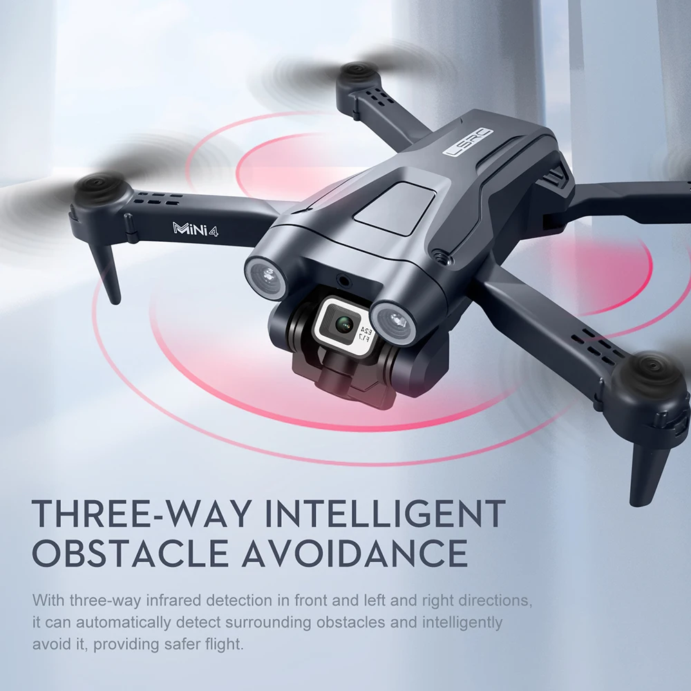 Mini Drones Avoid Obstacle and 4k 1080P Due Camera WiFi FPV Altitude Hold Return RC Quadcopter Drones