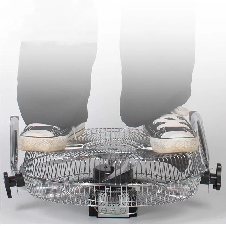 Big wind 5-blade solar rechargeable fan with battery outdoor camping barbecue solar floor fan