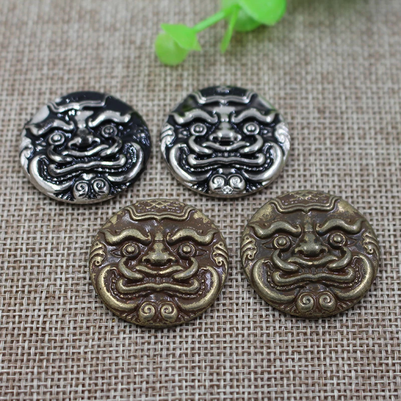 Высококачественные пуговицы из сплава под заказ с изображением черепа для кожи и кошелька