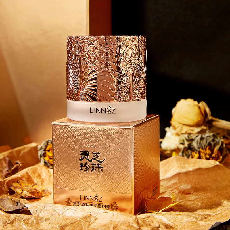 Lin Makeup Ganoderma Pearl Lady Cream Skin care line lifting Face cream own brand face whitening cream