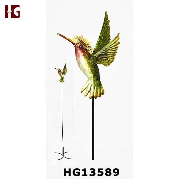 Металлическая железная Колибри садовая стойка садовый декор