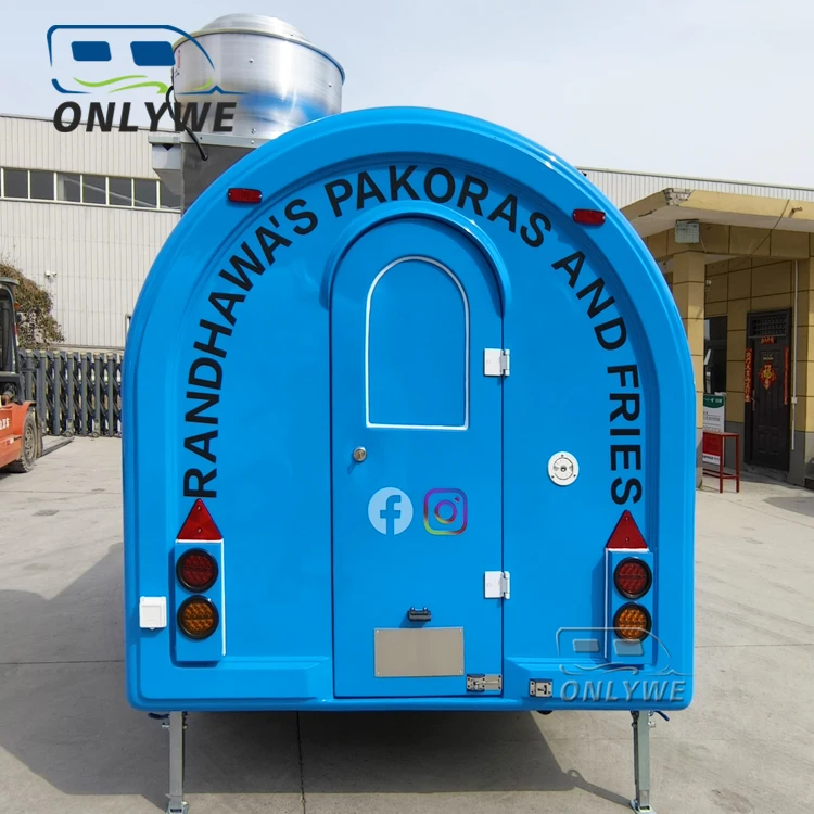 Small mobile kitchen churros taco pizza deep fryer fast food trailer fully equipped food trucks supplies for sale in germany