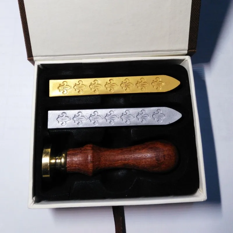 Seal Sealing Wax Set Stick Stamp DIY Office Gift Wedding Decoration Resin Paper Brass Copper Gold Fountain Customized Gift Box