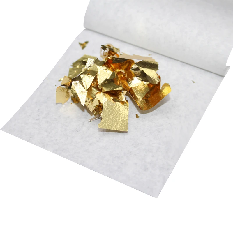 Factory Price Imitation gold leaf metal gilding golden foil paper Taiwan antique copper leaves sheet for furniture decorating