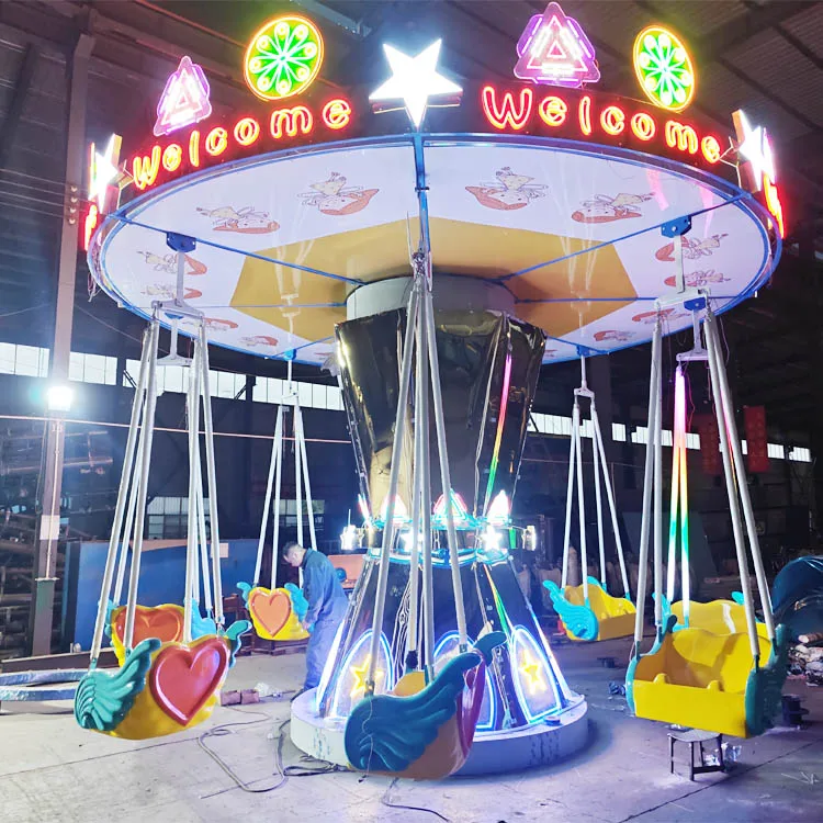 amusement park fly chair swing ride rotating flying chair rides for children