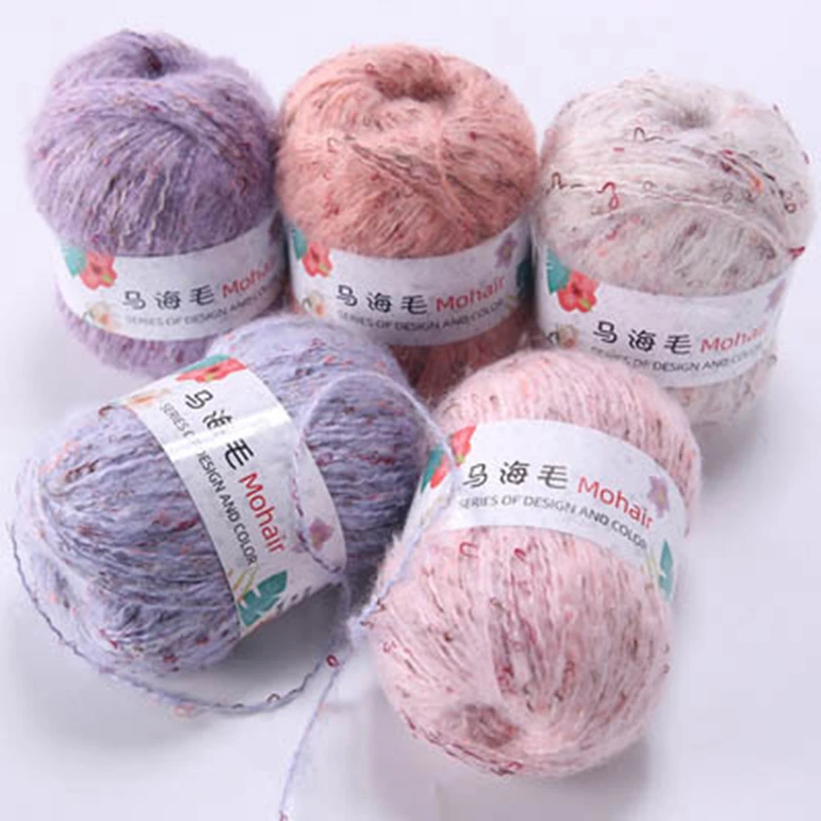 COOMAMUUNew Arrival Mohair Yarn for Woven Hand Knitting Crochet knitting For Sweater Scarf Hathilos para tejer