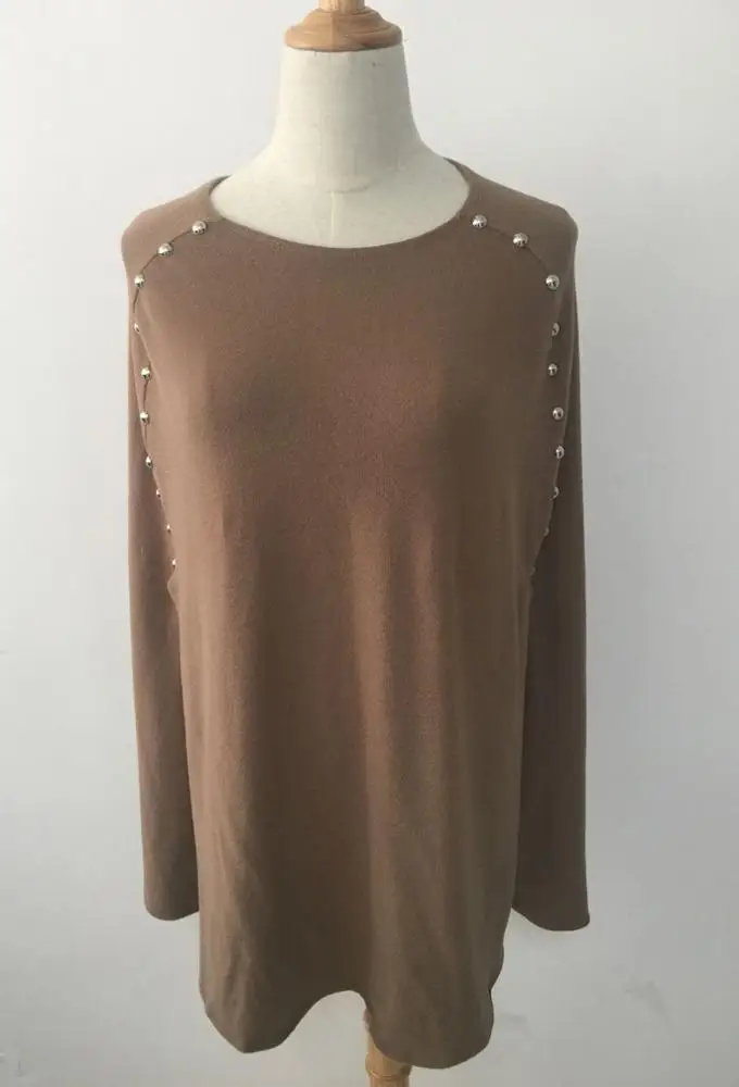 
Classic fashion cashmere fabric shawl with metal studs parts autumn spring shawl manufacturers 