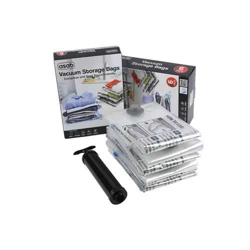 Vacuum Storage Bags for Clothing and Bedding Use with or without a Vacuum Pump