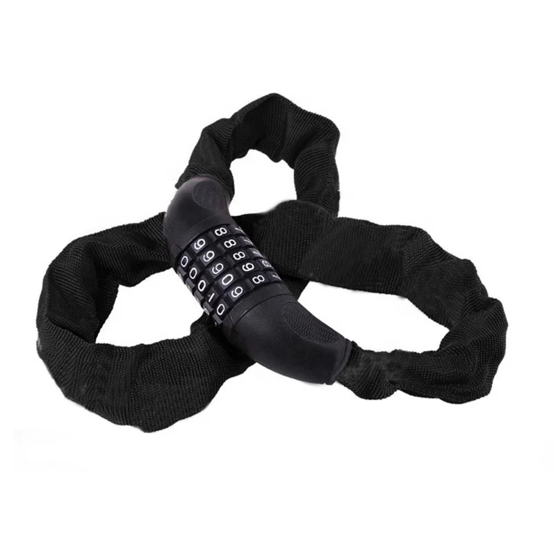 For Motorcycle Bicycle Riding Accessories Bicycle Electric Vehicle 5-digit Combination Anti-theft Chain Lock