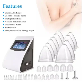 2024 On Sale Butt Lift 15CM Suction Vacuum Cupping Therapy Buttock Breast Enlargement Machine