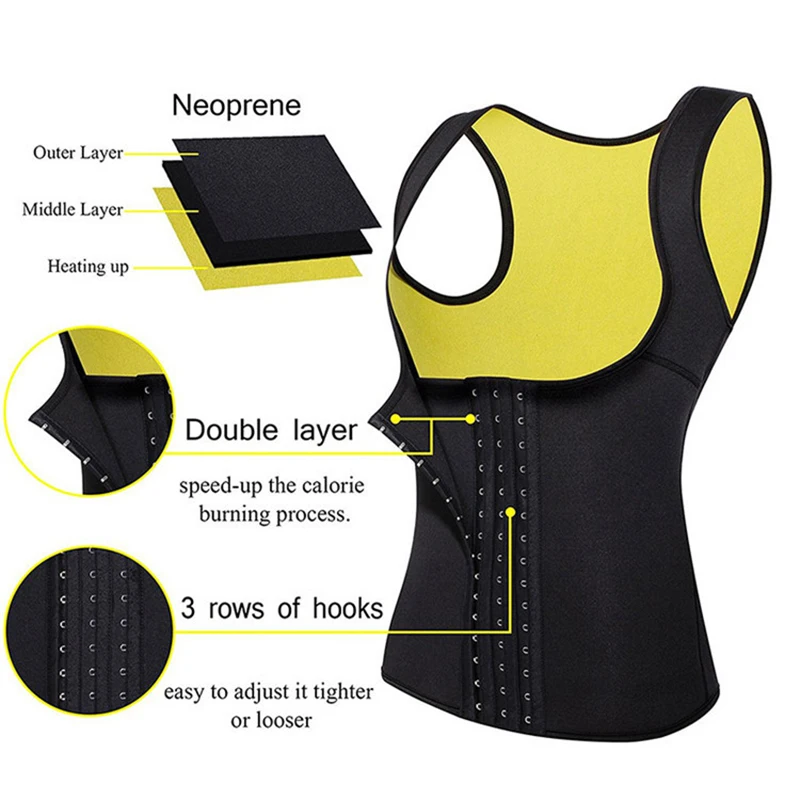 Neoperne Sweat Control Seamless High Waist Cincher  Corset Shapewear For Weight Loss