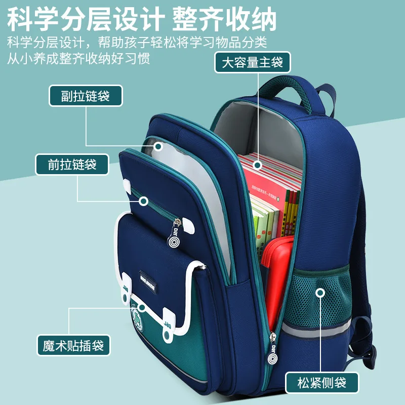 New printed elementary school schoolbags for boys 1-6grades weight-reducing spine-protecting waterproof for girls Bags wholesale