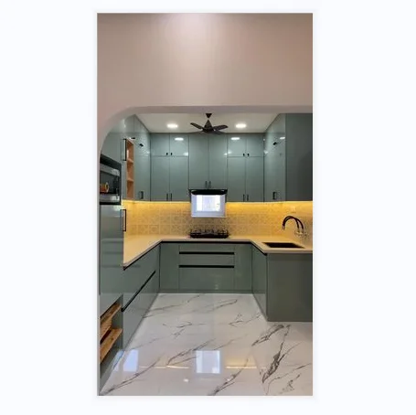 Metal Kitchen Cabinet Slide Out Drawers For Kitchen Cabinets Grey Acrylic Finish Kitchen Cabinet For Villa