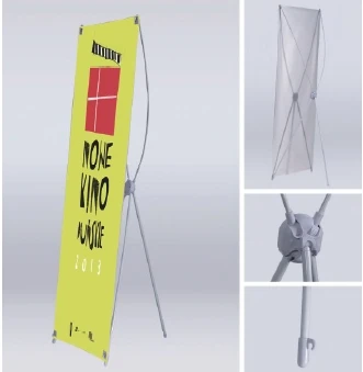 X Banner Stand Customized X Stand Display Banner  tripod banner Aluminum   CMYK Digital Printing