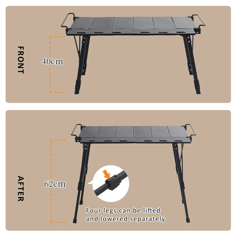 Feistel Korea Outdoor Garden Furniture Ultralight Portable Egg Roll Up Folding Aluminum Bbq IGT Camping Table