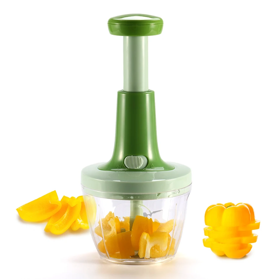Hand Press Food Cutter Meat Fruits Vegetables Slicer Onions Garlic Pepper Chopper Mini Food Processor Manual Chopper