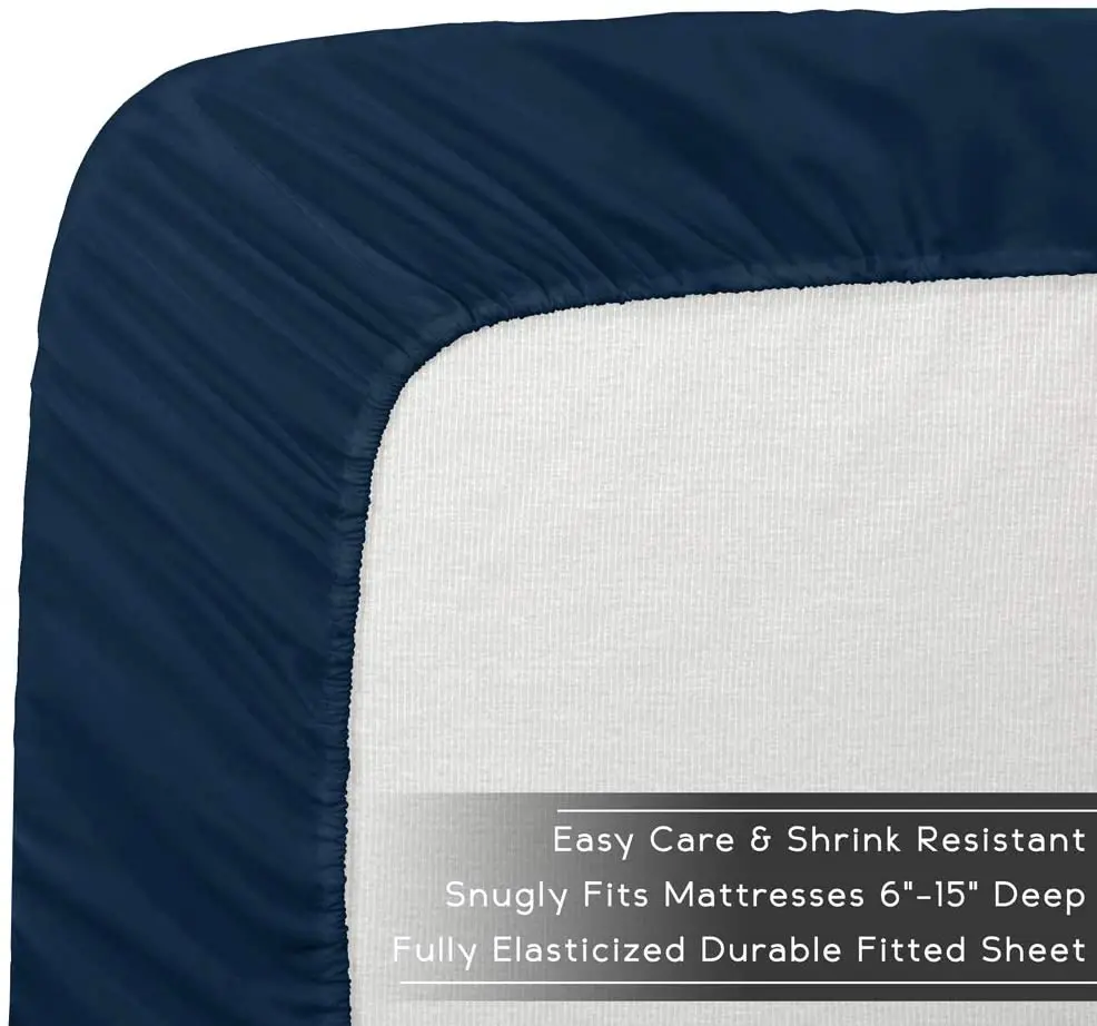 
Ready to ship Deep Pocket Fitted Sheet,4 Way Stretch,75gsm Microfiber 