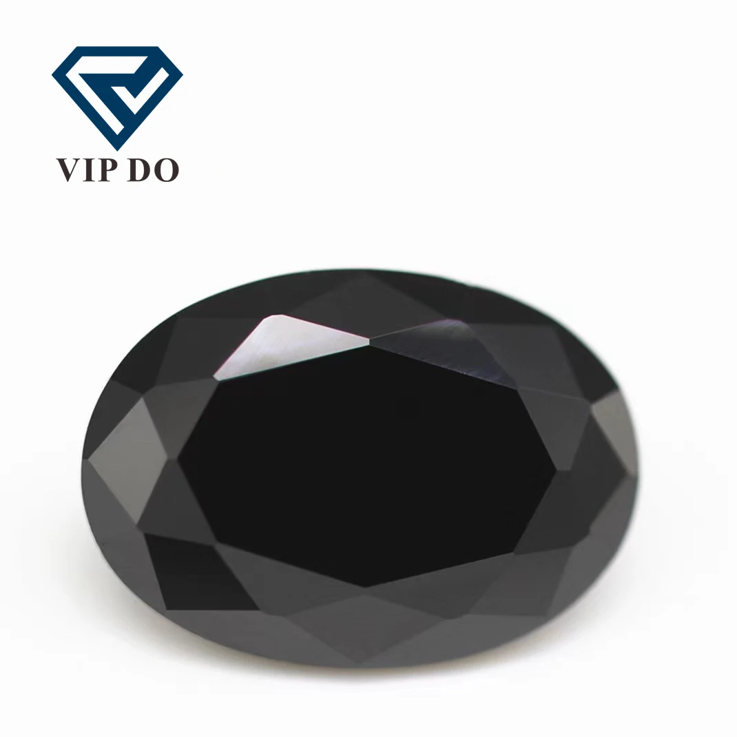 Hight quality black color clarity oval cut moissanite loose diamond GRA Certificate moissanite fancy oval shape