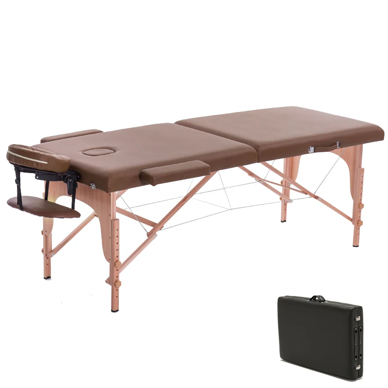 Portable foldable massage table wooden structure factory wholesale
