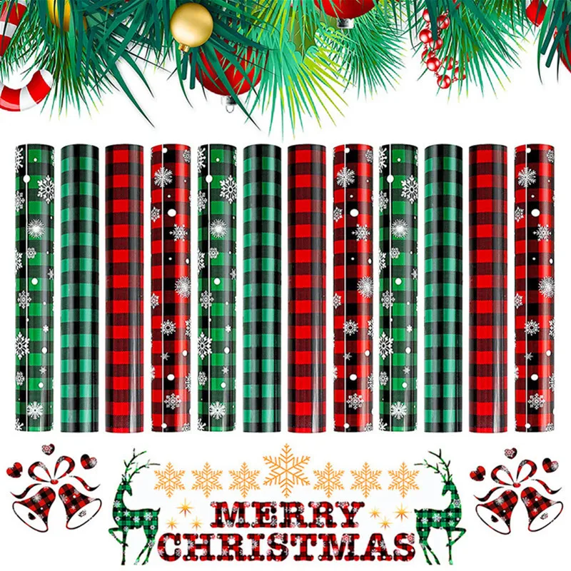 hot sale Christmas Heat Transfer Vinyl Bundle,Xmas Craft Vinyl Bundle for DIY Fabric T-Shirt Bag Hat Pillow Crafts 12 x 10'