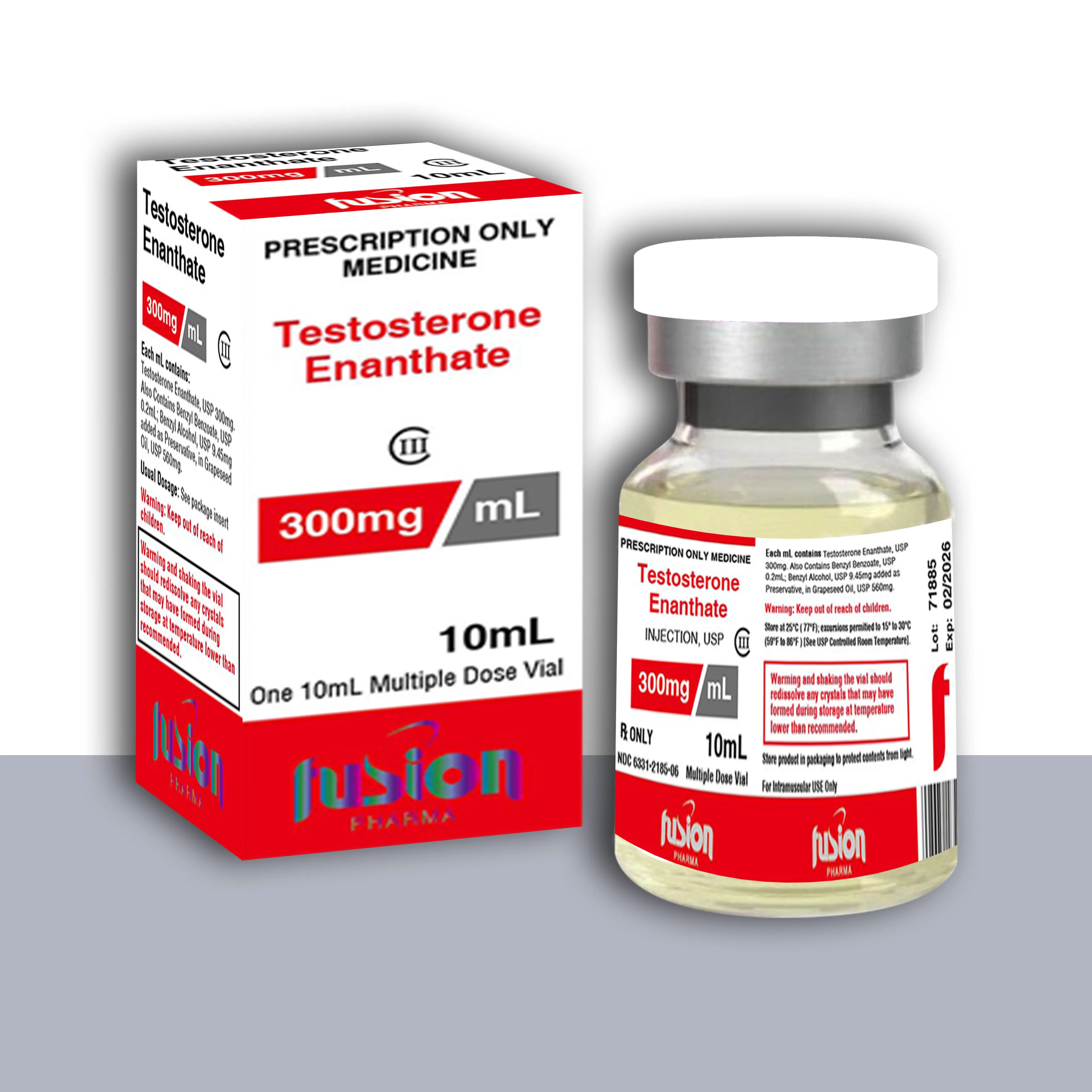 Holographic medical vial custom box TEST E 10ml vial box packaging