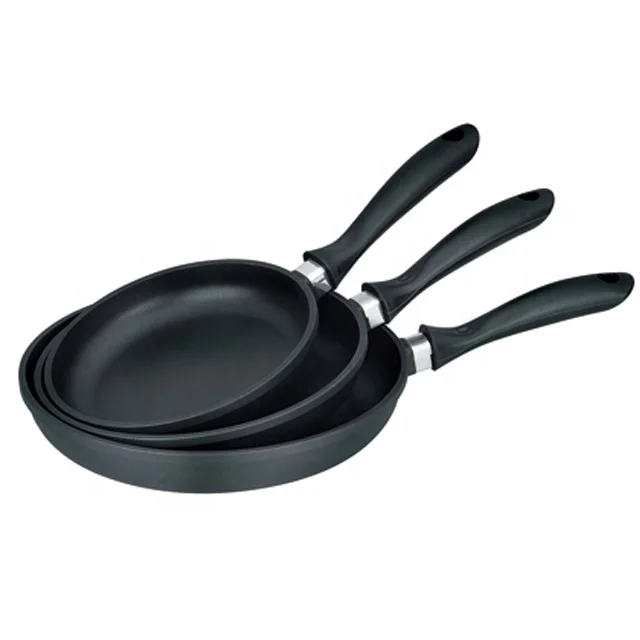 3pcs cast aluminum non stick coated egg fry pans set with bakelite handle