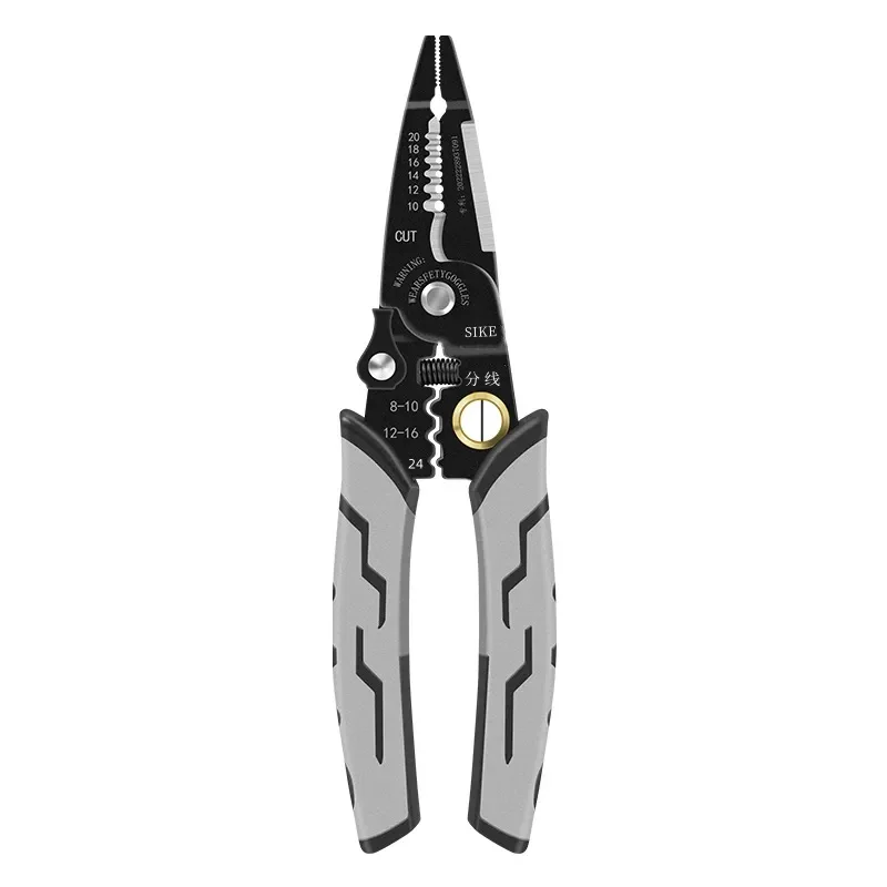 7-in-1 Multi-functional Needle Nose Wire Stripper Crimping Pliers Tools Fixed Pliers for Electrician Cutting Cable