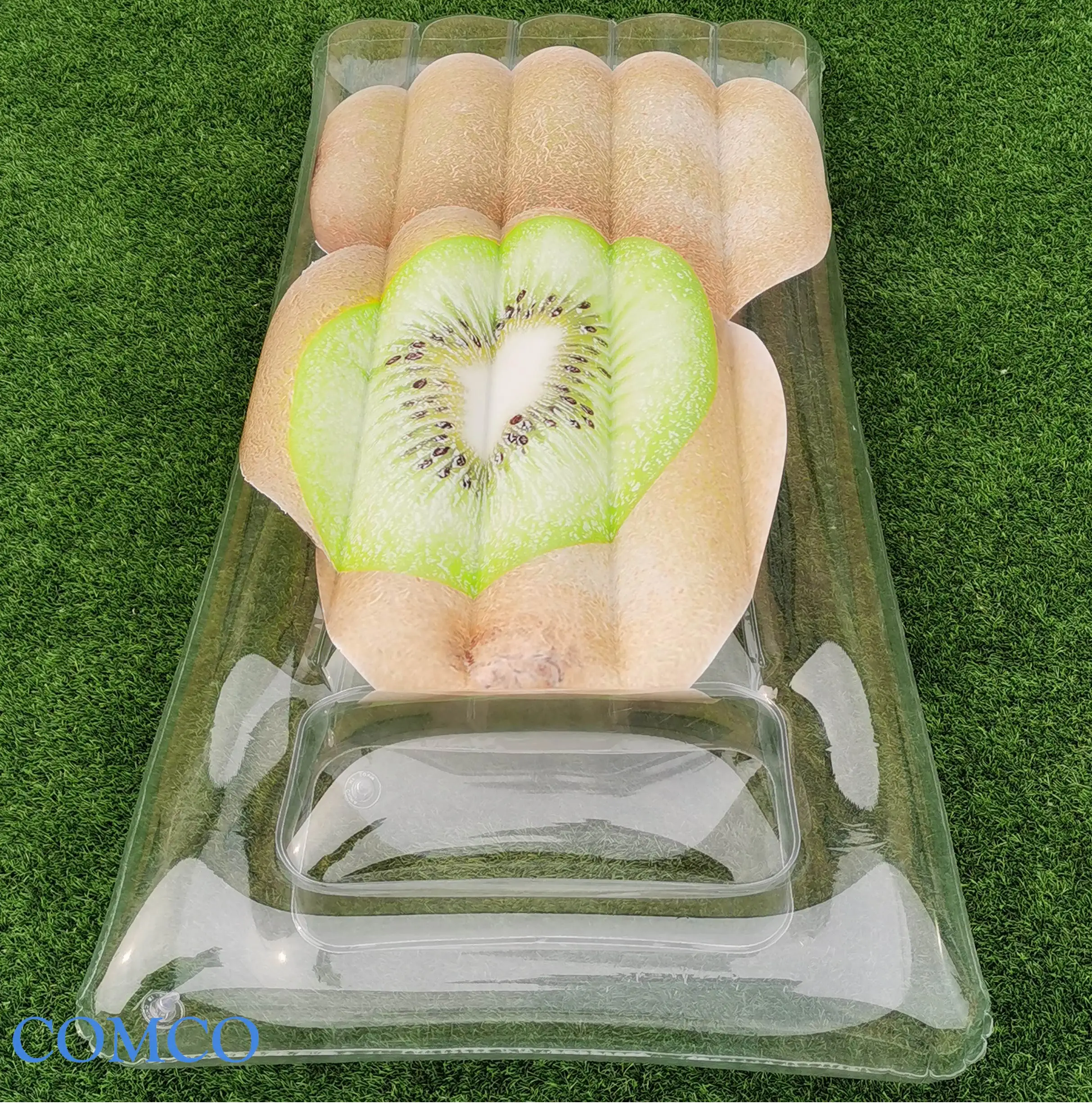 Promotional or Advertising PVC inflatable swimming pool Kiwifruit  Inflatable beach mattress
