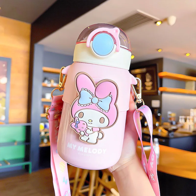 Water Bottle Sport Tour Outdoor Leak Proof Cup Cartoon Kuromi Pochacco Lovely Seal Child School Water Bottles Drinkware Cu