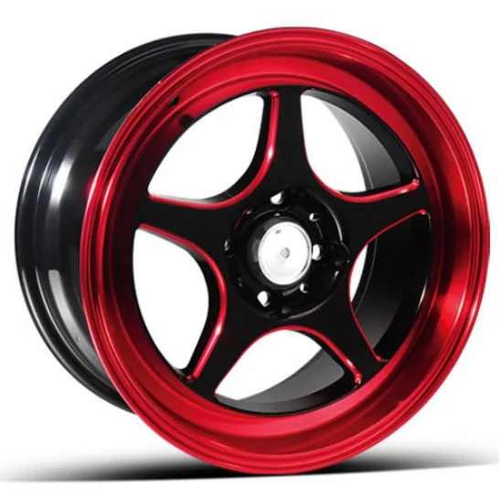 Прямая поставка с завода, цветные колесные диски 15 16 17 дюймов VIA/JWL TS16949 ET35mm 5 спиц