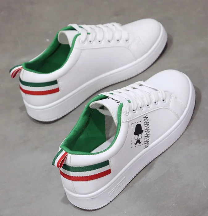Latest design white ladies fashion shoes women casual sports shoes