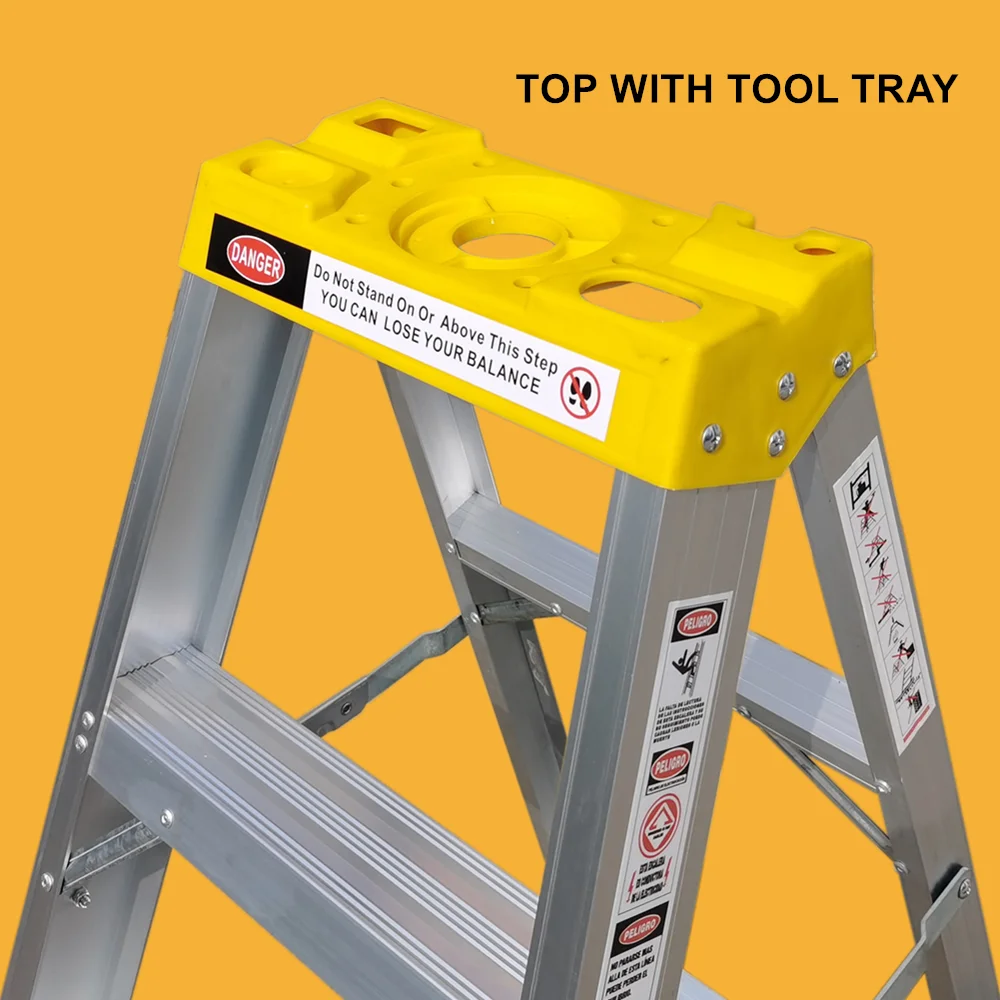 Алюминиевая простая боковая ступенчатая лестница Shandong Jiudeng Tools Linyi Прямая продажа с завода по низкой