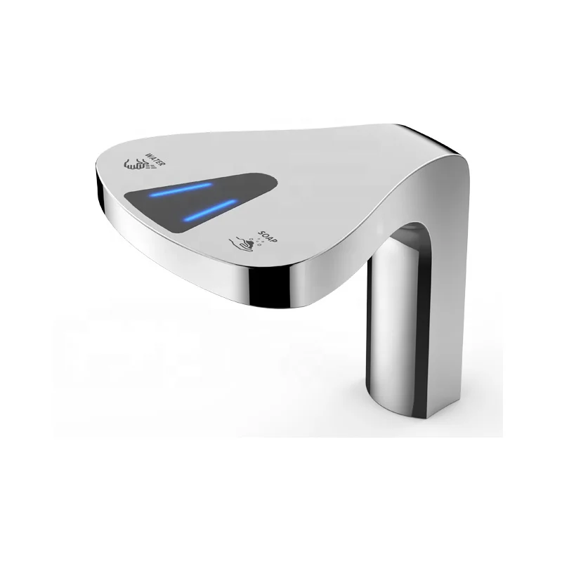 CE Certificate AC/DC Power Supply automatic liquid soap dispenser,  Bathroom Faucet 2 in 1 Touchless Sensor water Tap