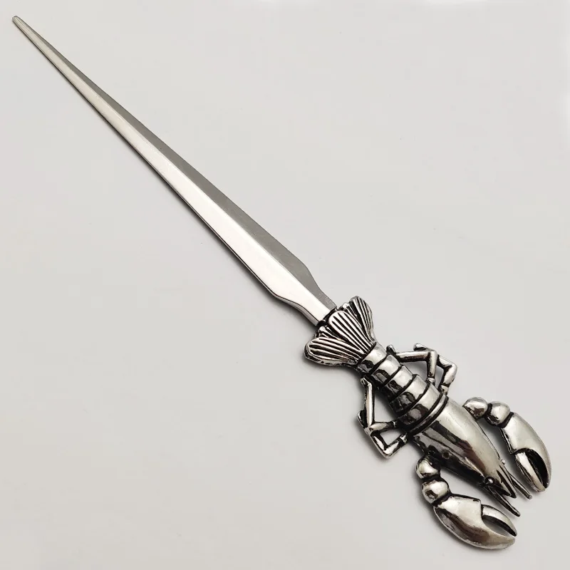 Novelty silver metal coastal decorative lobster letter opener