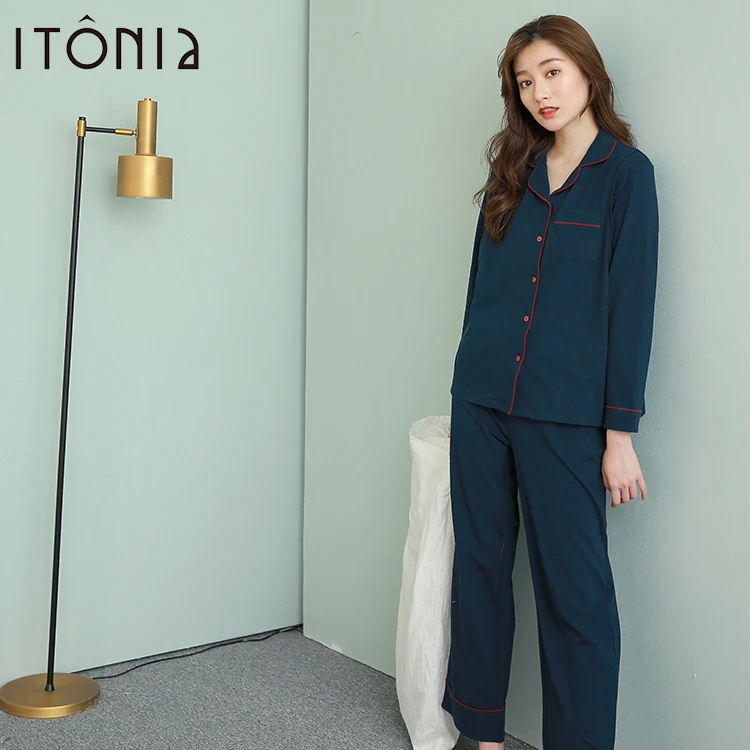 Элегантная пижама с длинным рукавом и пуговицами для грудного вскармливания, пижамный комплект для беременных и больниц