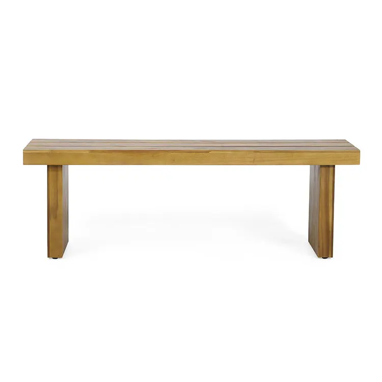 Hot Sale Park Modern Natural Acacia Wooden Garden Bench free shipping within the U.S. Bench Wood Outdoor
