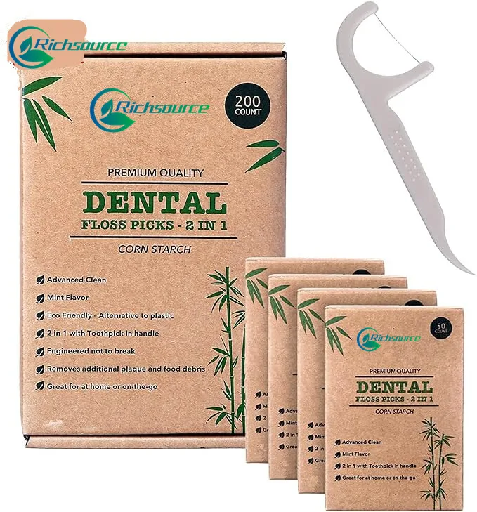 Dental Floss Picks Dental Floss Stick Disposable Interdental Flossers  for Adults Teeth Cleaning Dental Floss Flossers