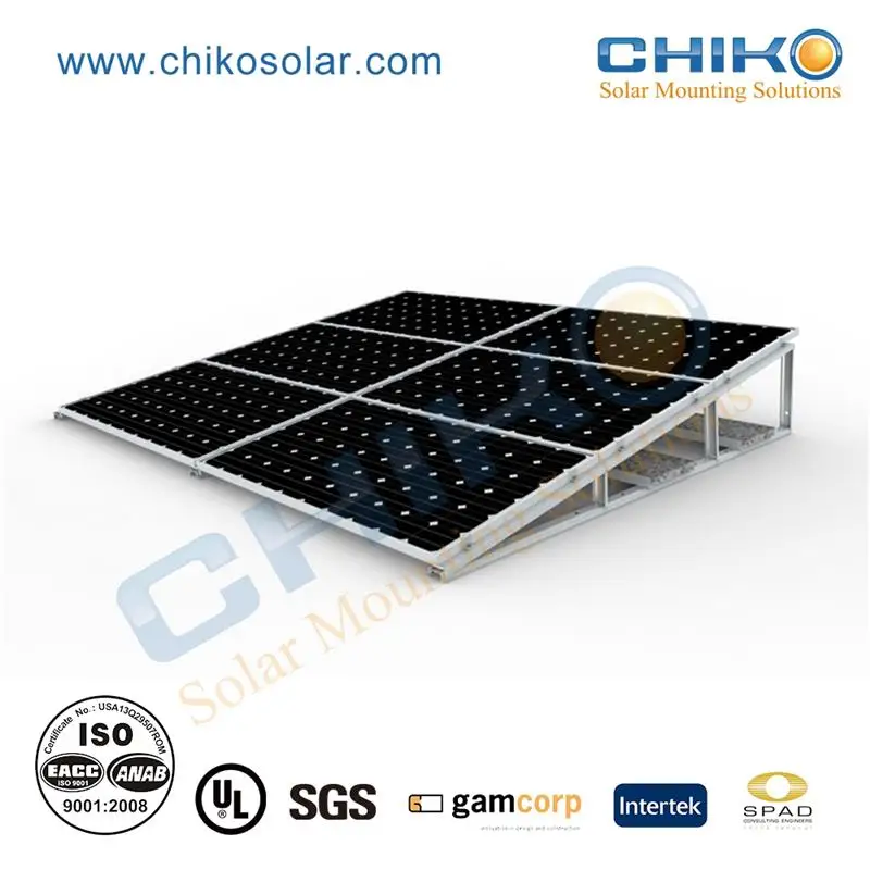 Cheap Ballast Structure Ground Mount Racks Solar Flat Roof Mounting