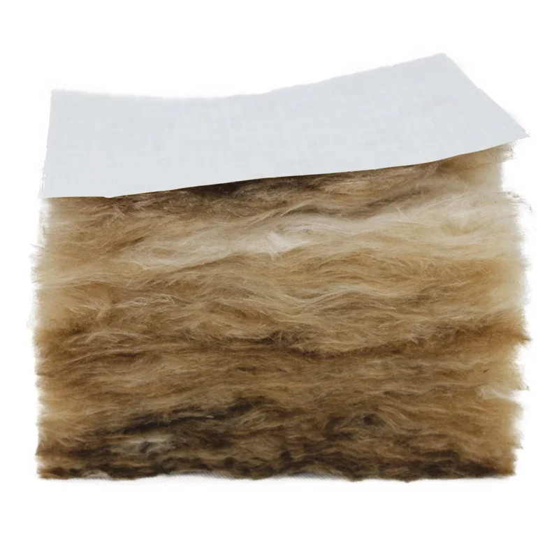 Brown chocolate color Eco Tech no itch fiber Glass Wool price same as earth wool for prefabricated house thermal insulation